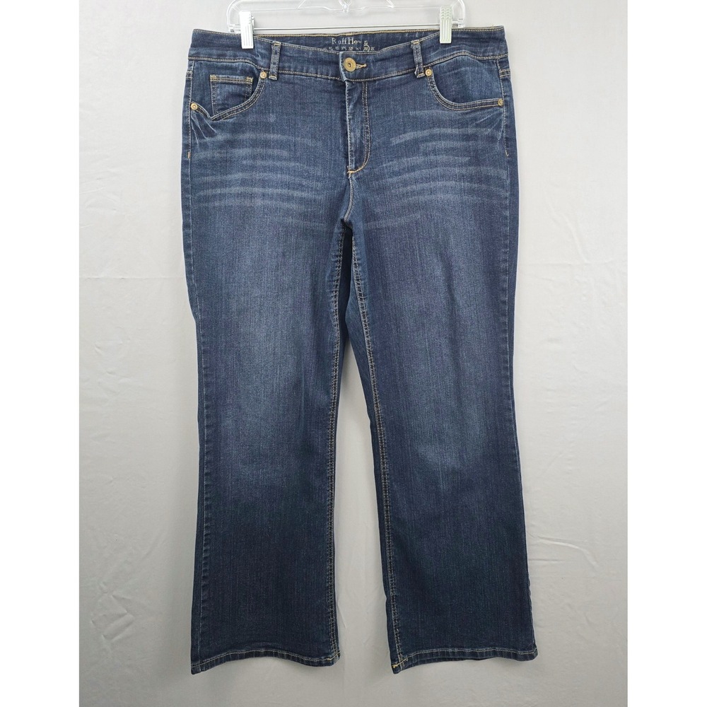 Ruff Hewn 5-pockets Bootcut Dark Wash Jeans Blue 16 short‎